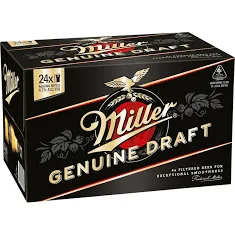 Miller Genuine Draft 24pk 330ml